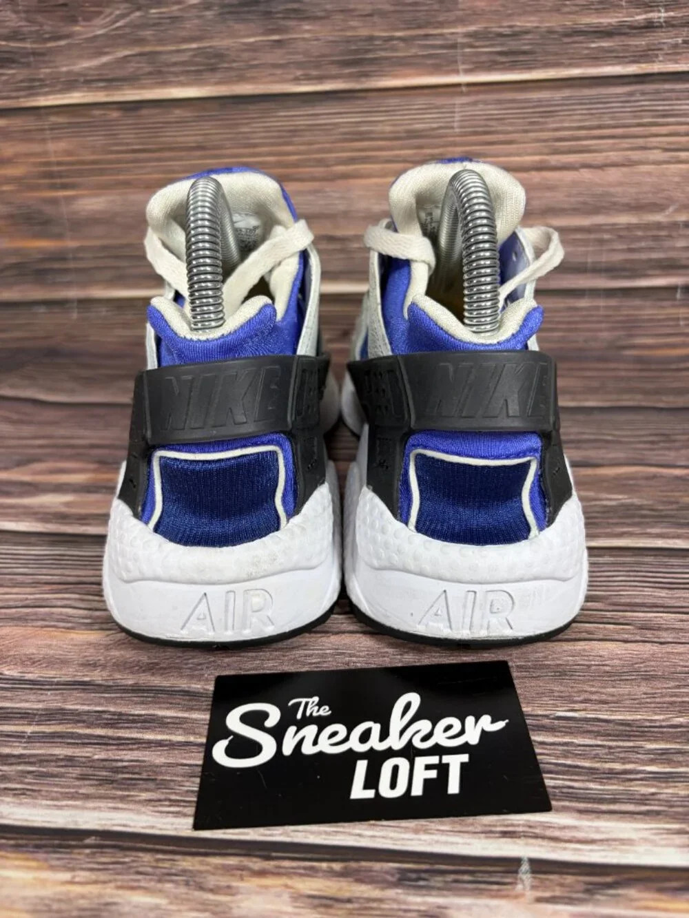 Nike Air Huarache Lapis‎ Women's White Blue Athletic Shoes Size 7.5